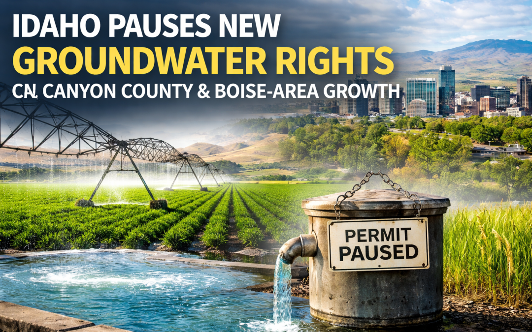 “Idaho Pauses Groundwater Permits in Canyon County — What It Means for Boise Commercial Real Estate”