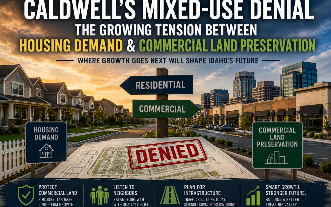 “Caldwell’s Mixed-Use Project Denial Highlights a Growing Challenge in Idaho Development”